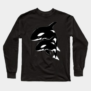 Orca Killer Whale Couple Long Sleeve T-Shirt